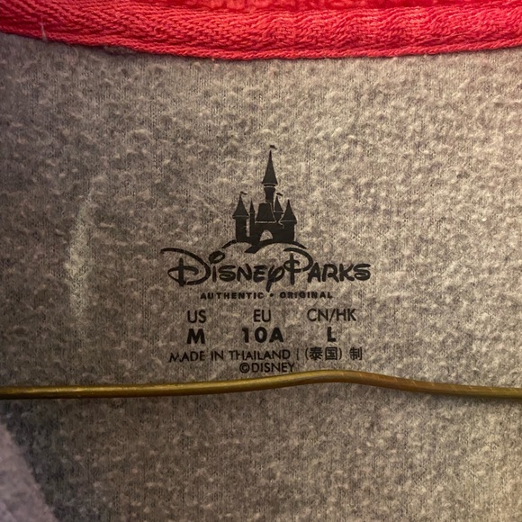 Disney Parks Youth Gray Fleece Zip Jacket Girls Medium Mickey Minnie Mouse - Picture 2 of 3